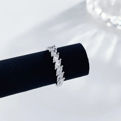 0.55 ctw Stackable Marquise-Cut Lab-Grown Diamond Band in PT950 Platinum