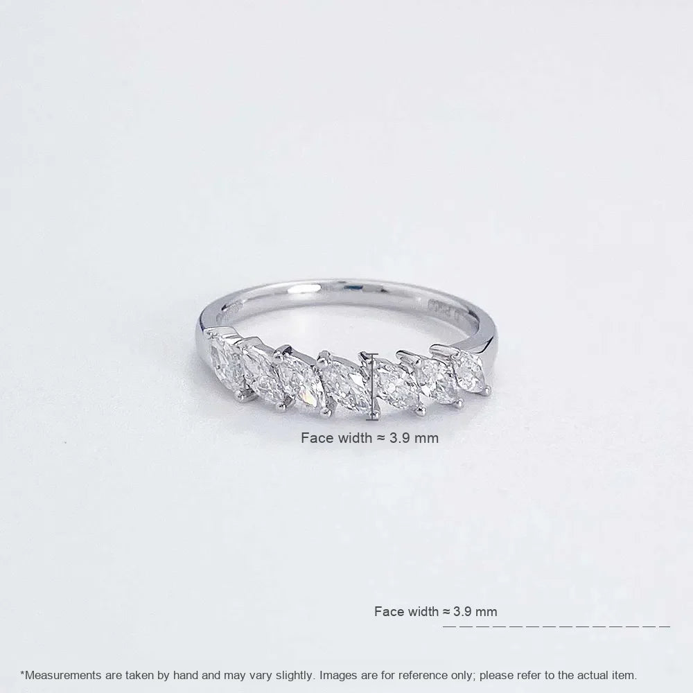 0.55 ctw Stackable Marquise-Cut Lab-Grown Diamond Band in PT950 Platinum