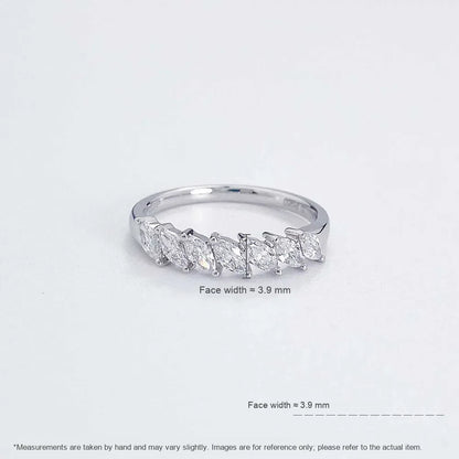 0.55 ctw Stackable Marquise-Cut Lab-Grown Diamond Band in PT950 Platinum