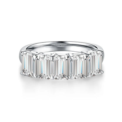 2.8 ctw Emerald-Cut Lab-Grown Diamond Band in PT950 Platinum