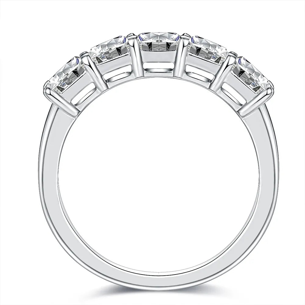 2.8 ctw Emerald-Cut Lab-Grown Diamond Band in PT950 Platinum