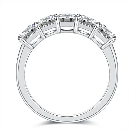 2.8 ctw Emerald-Cut Lab-Grown Diamond Band in PT950 Platinum