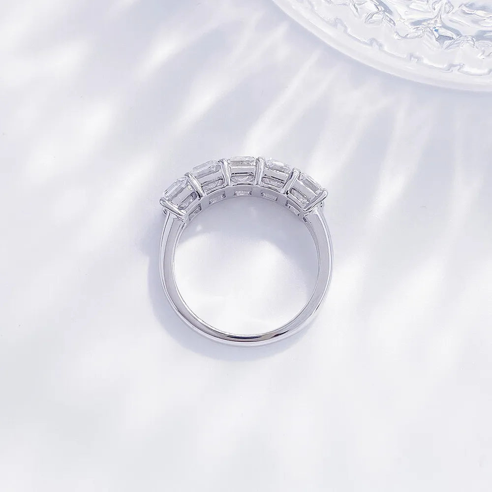 2.8 ctw Emerald-Cut Lab-Grown Diamond Band in PT950 Platinum