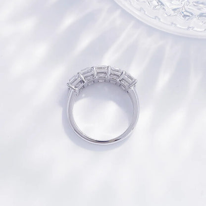 2.8 ctw Emerald-Cut Lab-Grown Diamond Band in PT950 Platinum
