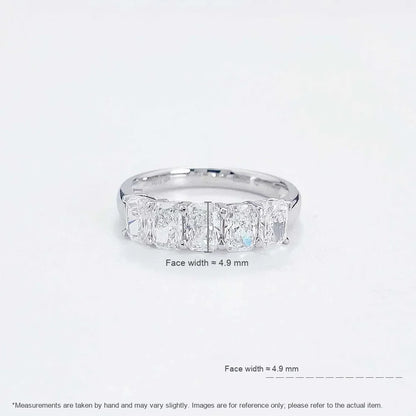 2.8 ctw Emerald-Cut Lab-Grown Diamond Band in PT950 Platinum
