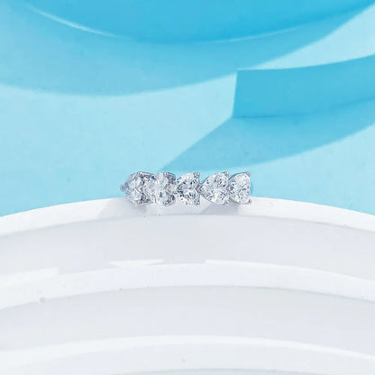 1.49 ctw Heart-Cut Lab-Grown Diamond Band in PT950 Platinum – APYFR0063-PT