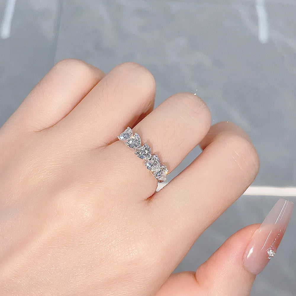 1.49 ctw Heart-Cut Lab-Grown Diamond Band in PT950 Platinum – APYFR0063-PT