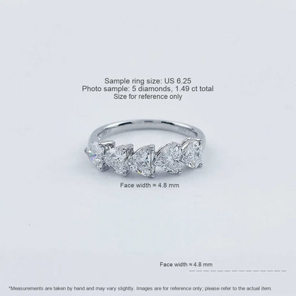 1.49 ctw Heart-Cut Lab-Grown Diamond Band in PT950 Platinum – APYFR0063-PT