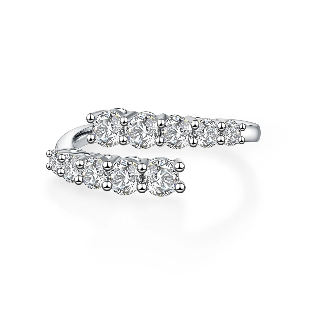 1.12 ctw Vintage Round-Cut Lab-Grown Diamond Band in PT950 Platinum