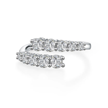 1.12 ctw Vintage Round-Cut Lab-Grown Diamond Band in PT950 Platinum