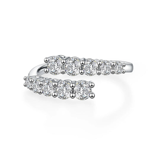 1.12 ctw Vintage Round-Cut Lab-Grown Diamond Band in PT950 Platinum