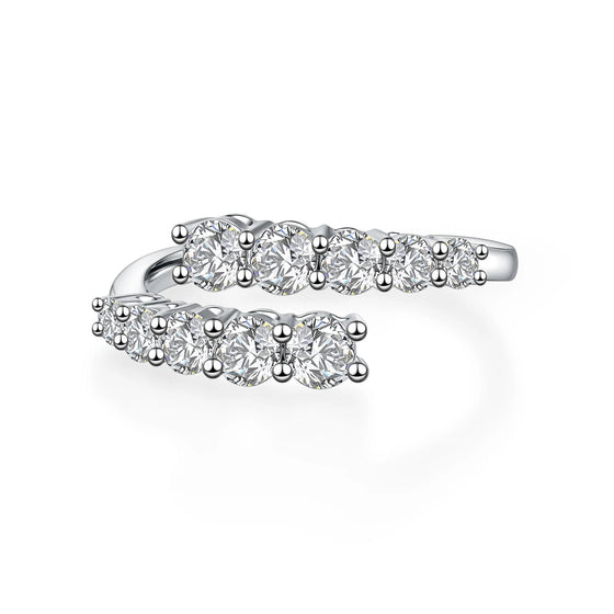 1.12 ctw Vintage Round-Cut Lab-Grown Diamond Band in PT950 Platinum
