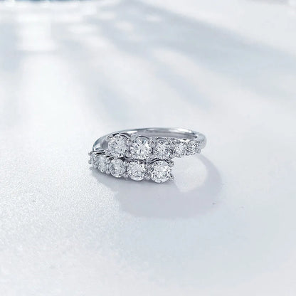1.12 ctw Vintage Round-Cut Lab-Grown Diamond Band in PT950 Platinum