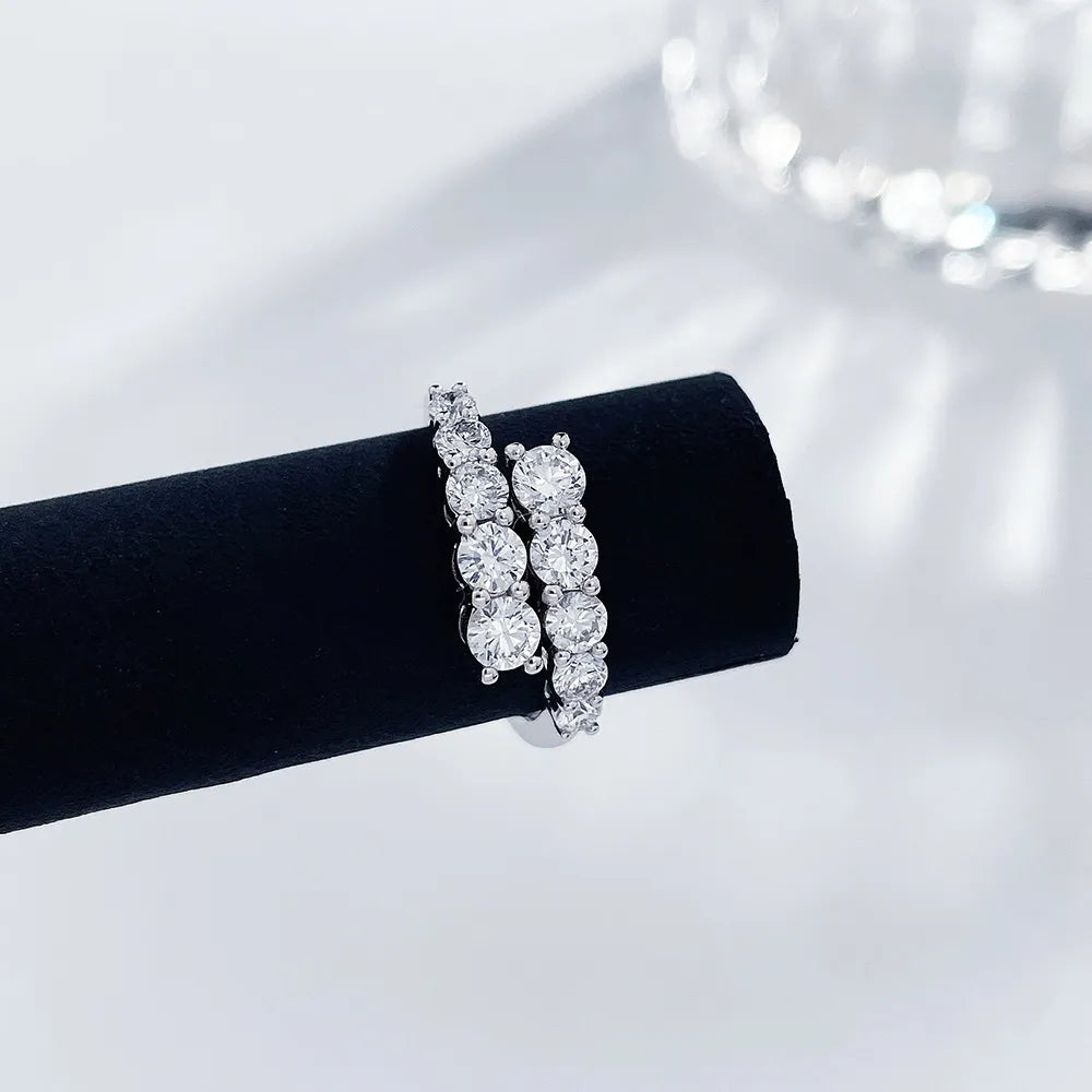 1.12 ctw Vintage Round-Cut Lab-Grown Diamond Band in PT950 Platinum