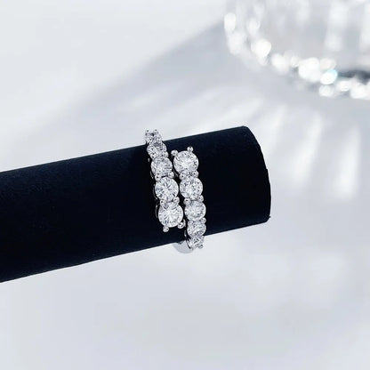 1.12 ctw Vintage Round-Cut Lab-Grown Diamond Band in PT950 Platinum