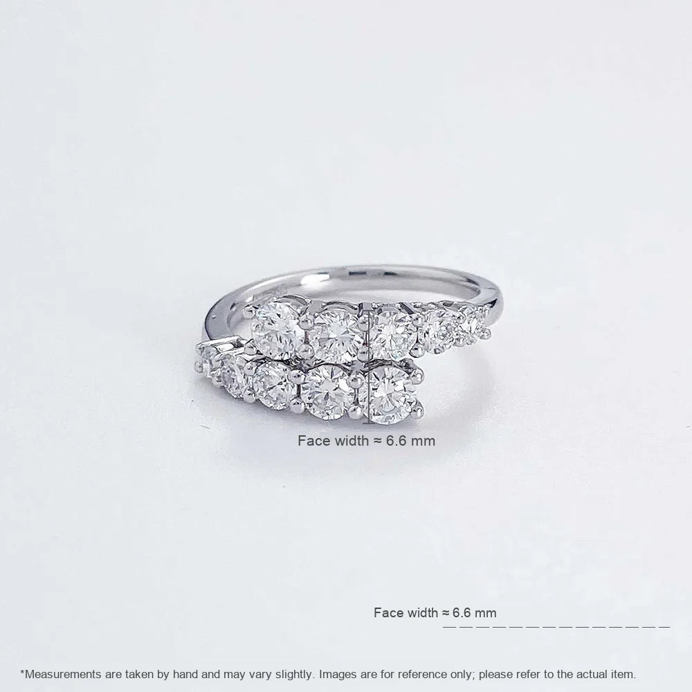 1.12 ctw Vintage Round-Cut Lab-Grown Diamond Band in PT950 Platinum