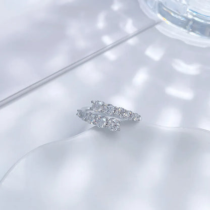 1.13 ctw Round-Cut Lab-Grown Diamond Band in 18K White Gold