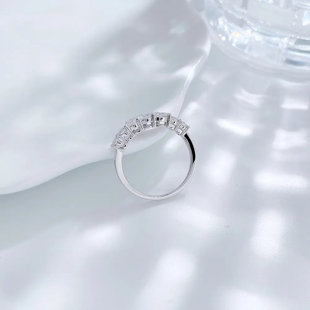 1.13 ctw Round-Cut Lab-Grown Diamond Band in 18K White Gold