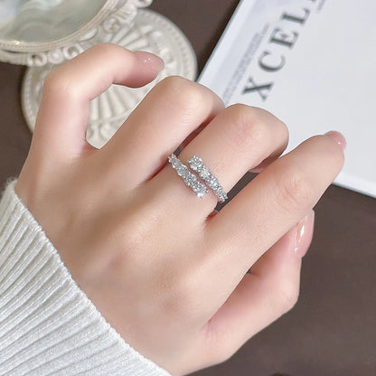 1.13 ctw Round-Cut Lab-Grown Diamond Band in 18K White Gold