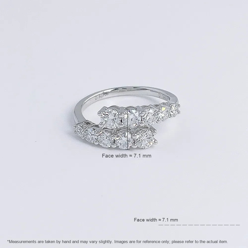 1.13 ctw Round-Cut Lab-Grown Diamond Band in 18K White Gold