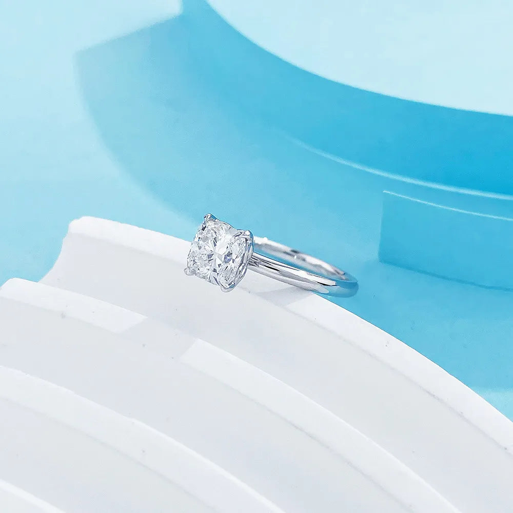 1.55 ct Minimalist Four-Prong Princess-Cut Lab-Grown Diamond Ring in PT950 Platinum – APYFR0069-PT