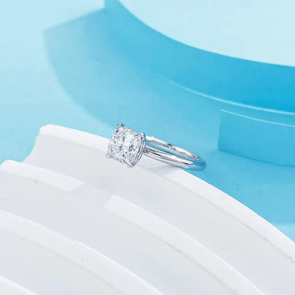 1.55 ct Minimalist Four-Prong Princess-Cut Lab-Grown Diamond Ring in PT950 Platinum – APYFR0069-PT