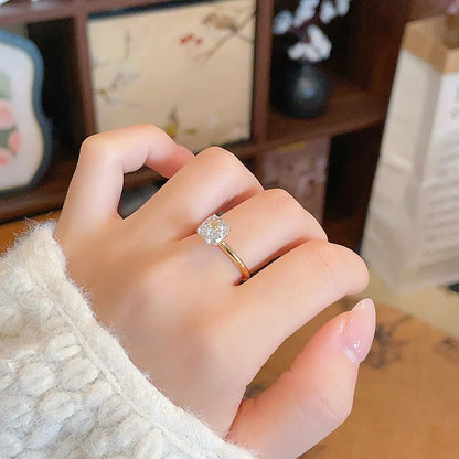 2.06 ct Cushion-Cut Lab-Grown Diamond Ring in 18K Yellow Gold