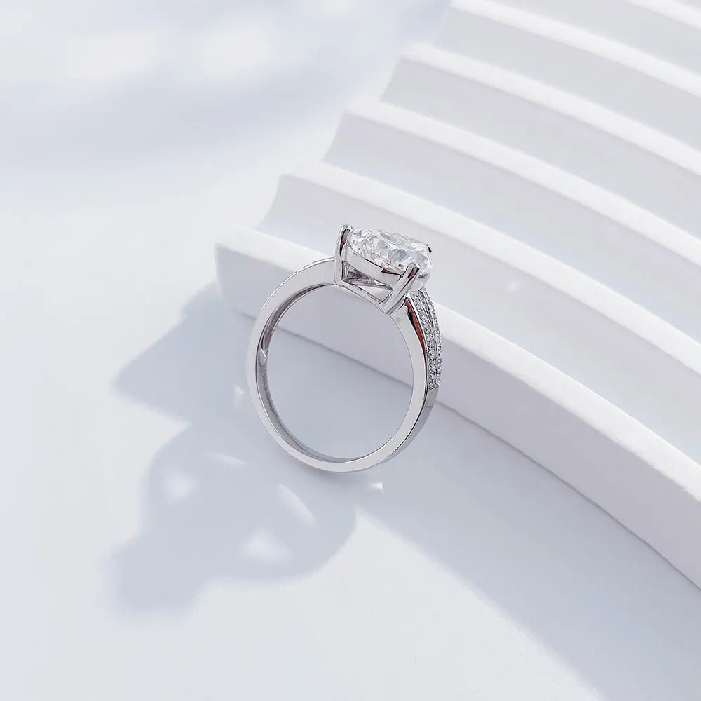 3.11 ct Pear-Cut Lab-Grown Diamond Ring in PT950 Platinum