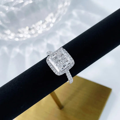 3.03 ct Classic Princess-Cut Lab-Grown Diamond Ring in 18K White Gold