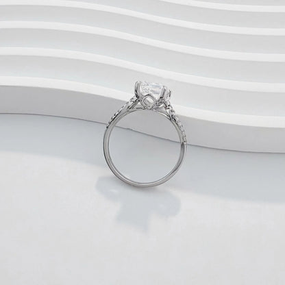 3.03 ct Minimalist Four-Prong Emerald-Cut Lab-Grown Diamond Ring in PT950 Platinum – APYFR0080-PT