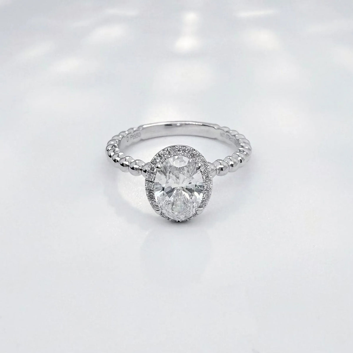 1.08 ct Celestial Oval-Cut Lab-Grown Diamond Ring in PT950 Platinum