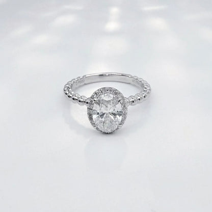 1.08 ct Celestial Oval-Cut Lab-Grown Diamond Ring in PT950 Platinum