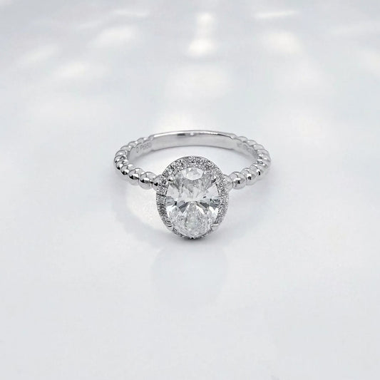 1.08 ct Celestial Oval-Cut Lab-Grown Diamond Ring in PT950 Platinum