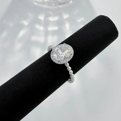 1.08 ct Celestial Oval-Cut Lab-Grown Diamond Ring in PT950 Platinum