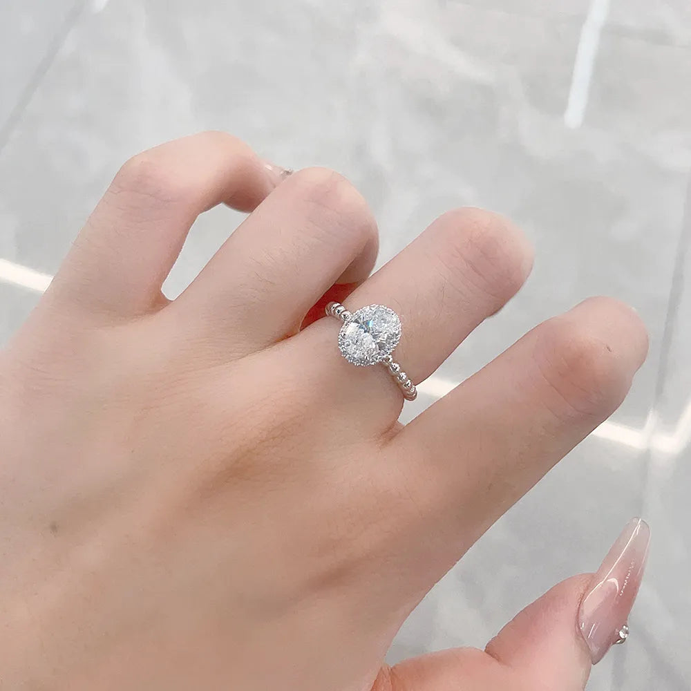 1.08 ct Celestial Oval-Cut Lab-Grown Diamond Ring in PT950 Platinum