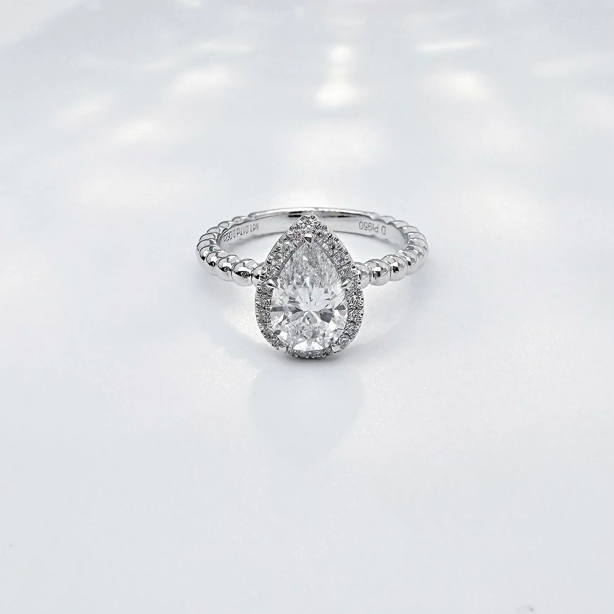 1.02 ct Celestial Pear-Cut Lab-Grown Diamond Ring in PT950 Platinum – APYFR0083-PT