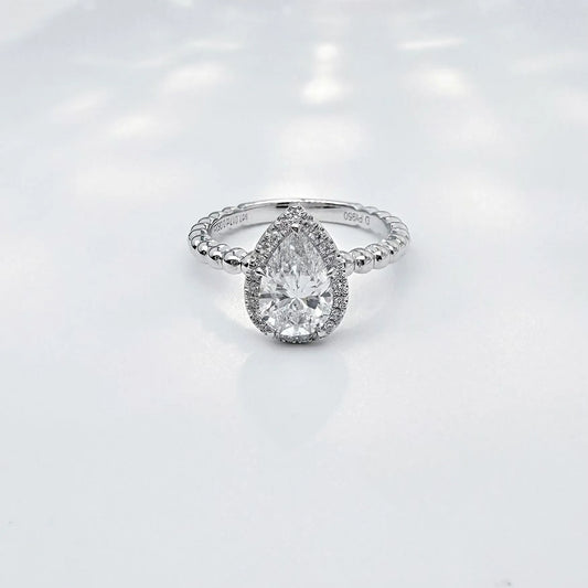 1.02 ct Celestial Pear-Cut Lab-Grown Diamond Ring in PT950 Platinum – APYFR0083-PT