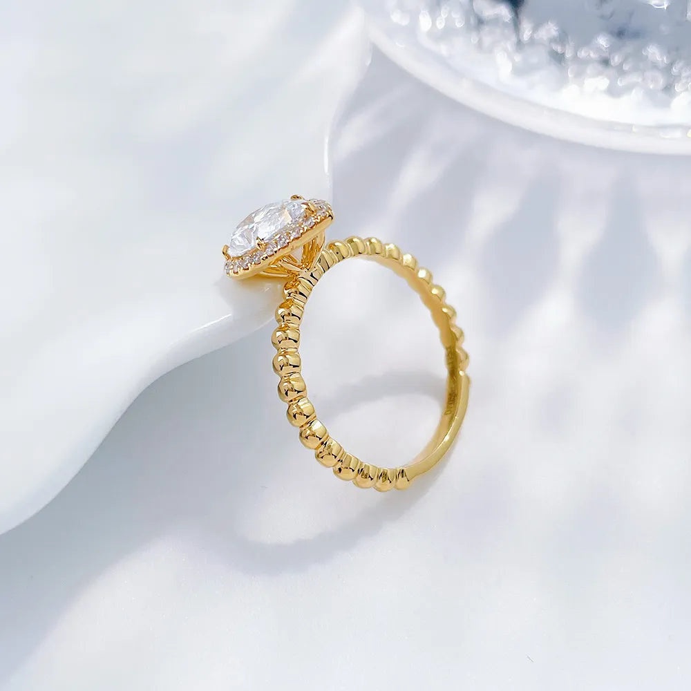 1.02 ct Pear-Cut Lab-Grown Diamond Ring in 18K Yellow Gold – APYFR0083-Y