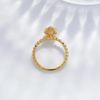 1.02 ct Pear-Cut Lab-Grown Diamond Ring in 18K Yellow Gold – APYFR0083-Y
