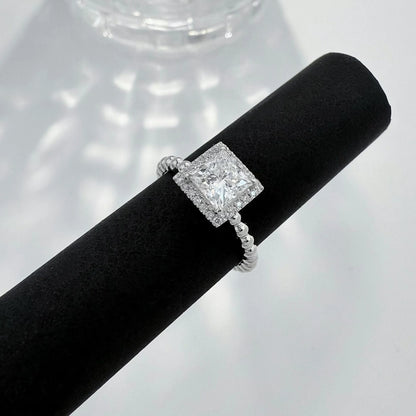 1.03 ct Celestial Four-Prong Princess-Cut Lab-Grown Diamond Ring in PT950 Platinum – APYFR0084-PT