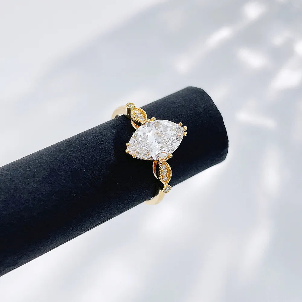 1.55 ct Minimalist Pear-Cut Lab-Grown Diamond Ring in 18K Yellow Gold