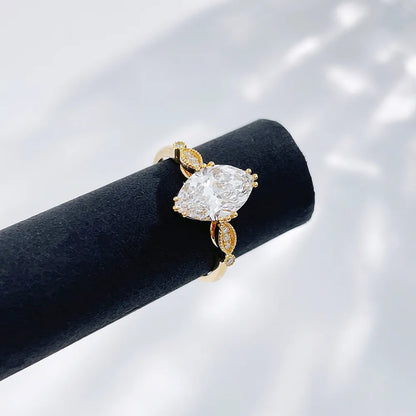 1.55 ct Minimalist Pear-Cut Lab-Grown Diamond Ring in 18K Yellow Gold