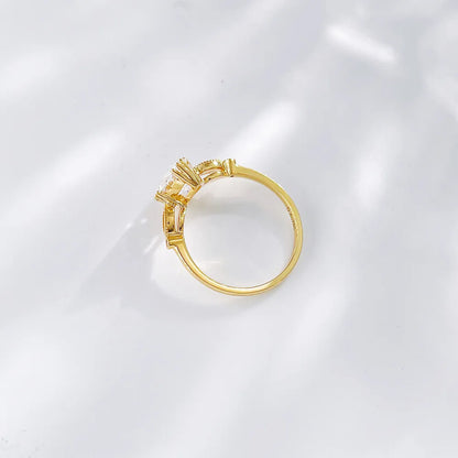 1.55 ct Minimalist Pear-Cut Lab-Grown Diamond Ring in 18K Yellow Gold