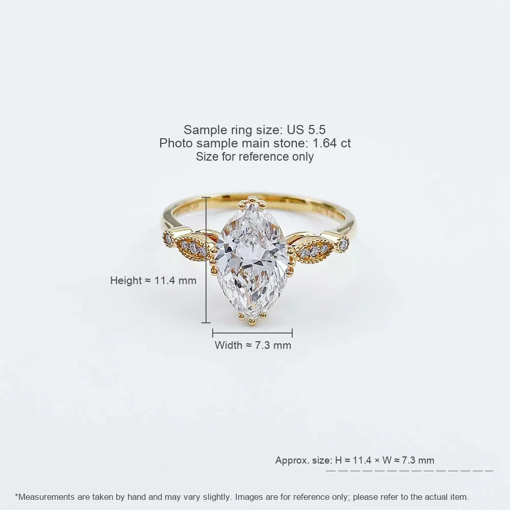 1.55 ct Minimalist Pear-Cut Lab-Grown Diamond Ring in 18K Yellow Gold