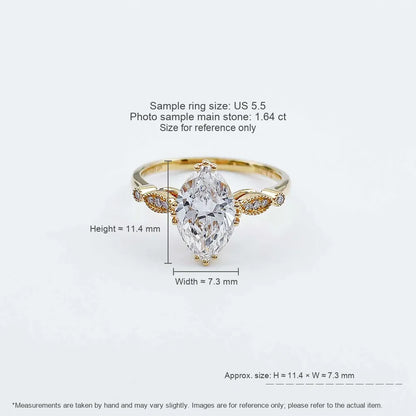 1.55 ct Minimalist Pear-Cut Lab-Grown Diamond Ring in 18K Yellow Gold
