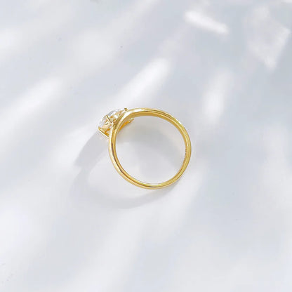 1.08 ct Vintage Pear-Cut Lab-Grown Diamond Ring in 18K Yellow Gold – APYFR0087-Y