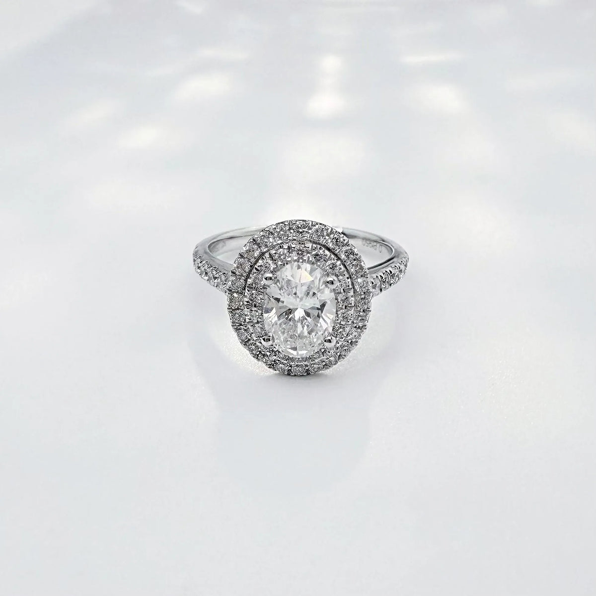 0.83 ct Statement Four-Prong Oval-Cut Lab-Grown Diamond Ring in PT950 Platinum – APYFR0090-PT