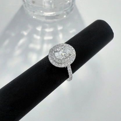 0.83 ct Statement Four-Prong Oval-Cut Lab-Grown Diamond Ring in PT950 Platinum – APYFR0090-PT