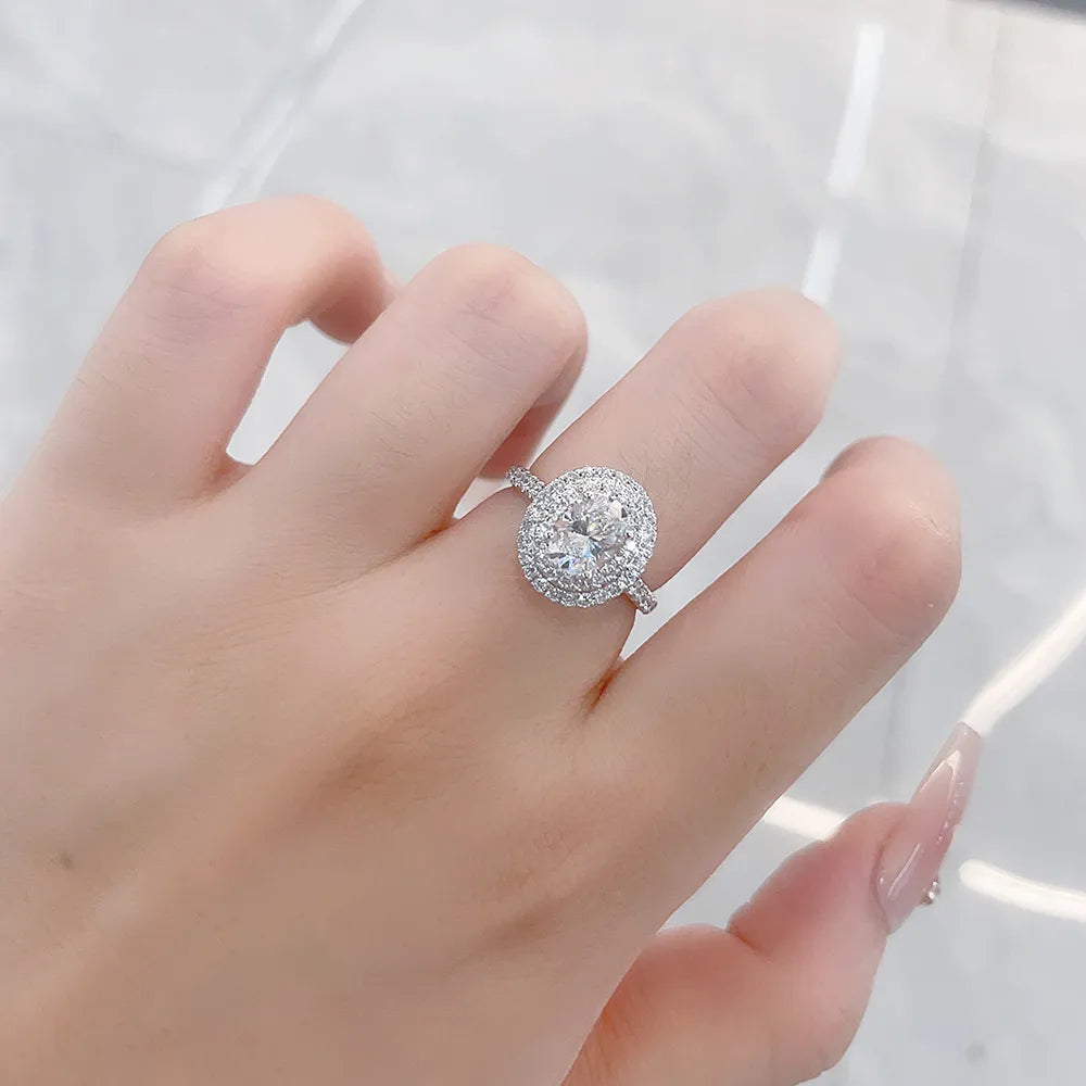 0.83 ct Statement Four-Prong Oval-Cut Lab-Grown Diamond Ring in PT950 Platinum – APYFR0090-PT
