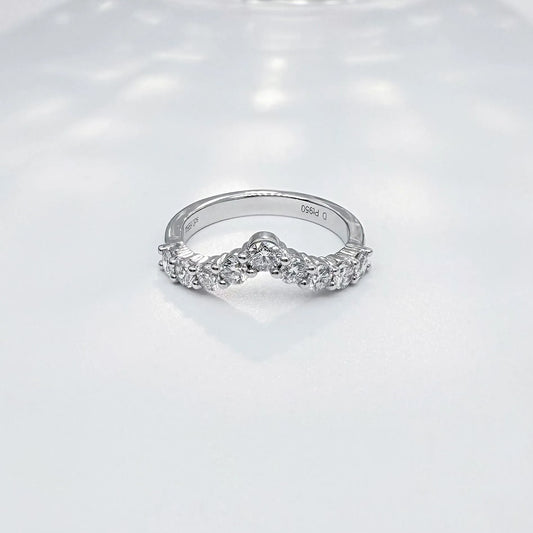 0.72 ctw Minimalist Mixed-Cut Lab-Grown Diamond Band in PT950 Platinum